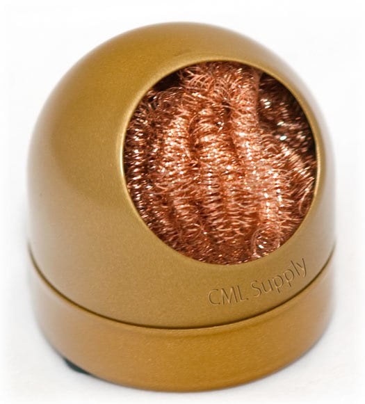 CML Supply Soldering Iron Tip Cleaning Wire Sponge with Brown Housing