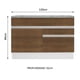 thumbnail image 3 of Mueble Madesa Glamy 120 cm 1 Puerta y 2 Cajones (con Encimera) Blanco/Marrón Madesa G24123GLCT, 3 of 10