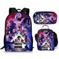 thumbnail image 4 of Mochila con estampado de Godzilla, juego de 3 piezas, mochila para portátil de 17 pulgadas, mochila escolar, mochila de viaje multifuncional unisex, 4 of 5