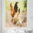 thumbnail image 1 of Hen and Chicks Tapestry, Farm Life Animal Themed Photo of Chicken Family on Blurred Background, Fabric Wall Hanging Decor for Bedroom Living Room Dorm, 5 Sizes, Multicolor, by Ambesonne, 1 of 1