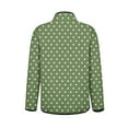 thumbnail image 4 of Wutalume Women's Floral Print Stand Up Collar Pleated Cotton Long Sleeved Button Cotton Jacket, Vintage Style, Comfortable Fit, Perfect for Spring and Fall Fashion,Army Green L, 4 of 5