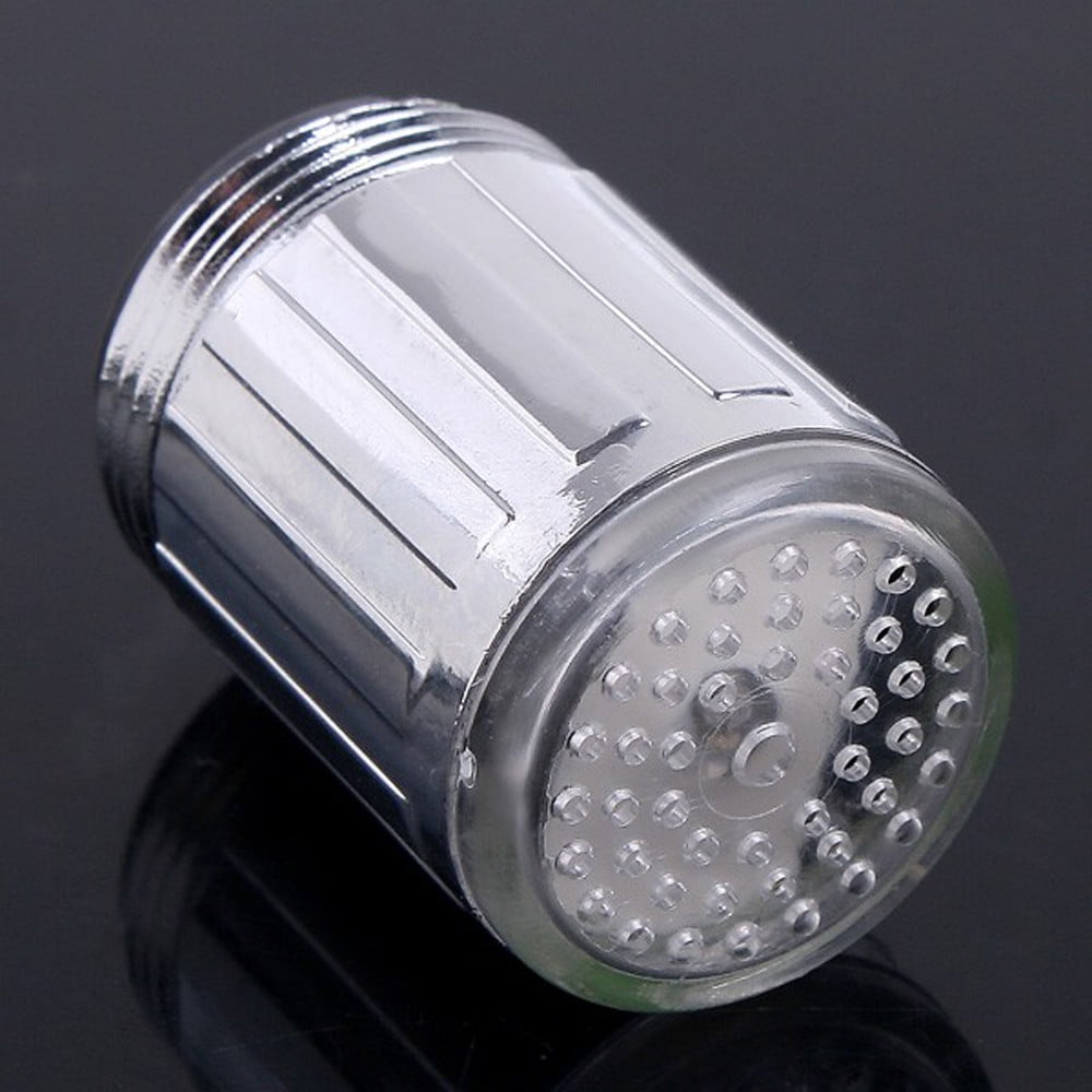 LED 7Color Changing Flash Light Water Glow Powered Top Discoloration Shower Head 
