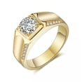 thumbnail image 2 of 7*7mm AAA Cz Band 925 Silver, Gold Plating Men Band Wedding Party Ring Size 7-12, 2 of 6