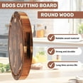 thumbnail image 5 of Wood End Grain Cutting Boards Wooden Butcher Block Meat Thick Board Round Chopping, 5 of 6