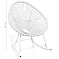 thumbnail image 4 of vidaXL Outdoor Rocking Chair White Poly Rattan, 4 of 4