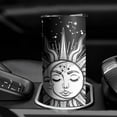 thumbnail image 2 of 20oz Sun Moon Hanging Stars Space Stainless Steel Tumbler, Vacuum Insulated Travel Coffee Mug with Splash-Proof Lid and Metal Straw, 2 of 7
