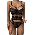 thumbnail image 1 of Conjunto de ropa interior de encaje Sexy para mujer a la moda, pijama bordado para mujer, conjunto íntimo Fridja nalpqowj11413, 1 of 1