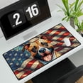 thumbnail image 3 of Patriotic Pitbull Stained Glass Portrait American Flag Desk Mat Full Keyboard Mouse Pad Terrier Dog Lover Large Mousepad - 01010, 3 of 5