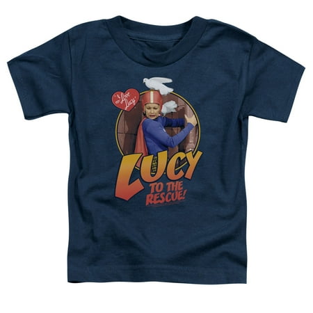 

Trevco Lucy-To The Rescue Short Sleeve Toddler Tee- Navy - Small 2T