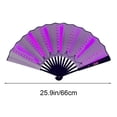thumbnail image 2 of Limited Time Deal karymi Holographic Folding Clap Fans for Line Dancing Foldable Holding Colors Fan for Line Dancing Party Dance Enthusiasts Gift The Big Save Shop All Savings Summer Clearance, 2 of 6