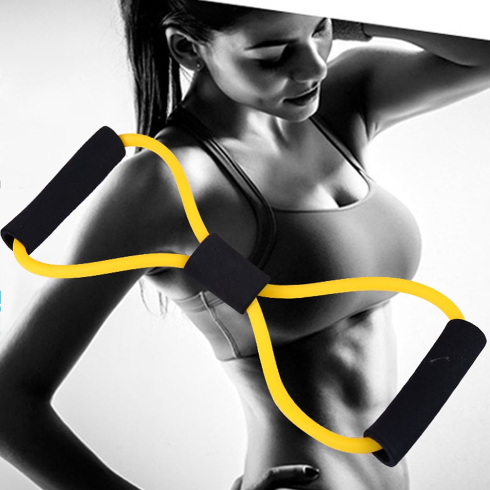 GOOHOCHY 2Pcs Yoga Tube Chest Expander Rubber Resistance Bands for Full Body Muscle Toning
