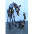 thumbnail image 2 of Nifao Life Size Bronze Giraffes Statues, One Laying, One Standing – Garden Outdoor Decor Sculpture, 77"L x 21"W x 58"H, 2 of 12