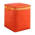 thumbnail image 2 of Large Capacity Travel Storage Bag | 71x50x60cm Orange Plastic Organizer | Clothes Quilt Luggage Packing Bag | Portable Compression Storage for Seasonal Clothing & Travel Essentials, 2 of 6
