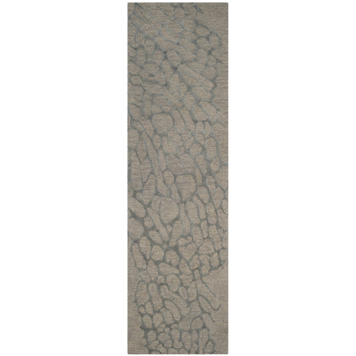 SAFAVIEH Blossom Clarence Abstract Wool Area Rug, Grey, 6' x 6' Square