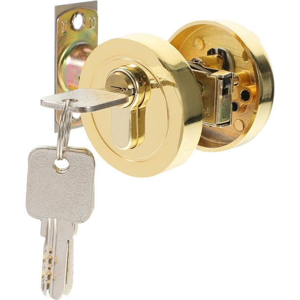 WORGEOUS Cerradura de puerta con llave de aleación de zinc de un solo cilindro para dormitorio