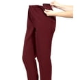 thumbnail image 1 of Silvert's Women's Adaptive Side Opening Gab Pant, 2XL Plus Size, Burgundy, 1 of 2