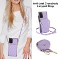thumbnail image 5 of Crossbody Wallet Case for Samsung Galaxy Note 20, Purse Magnetic Clasp RFID Blocking Card Holder, PU Leather Flip Kickstand Shockproof Protective Cover for Galaxy Note 20, Purple, 5 of 8