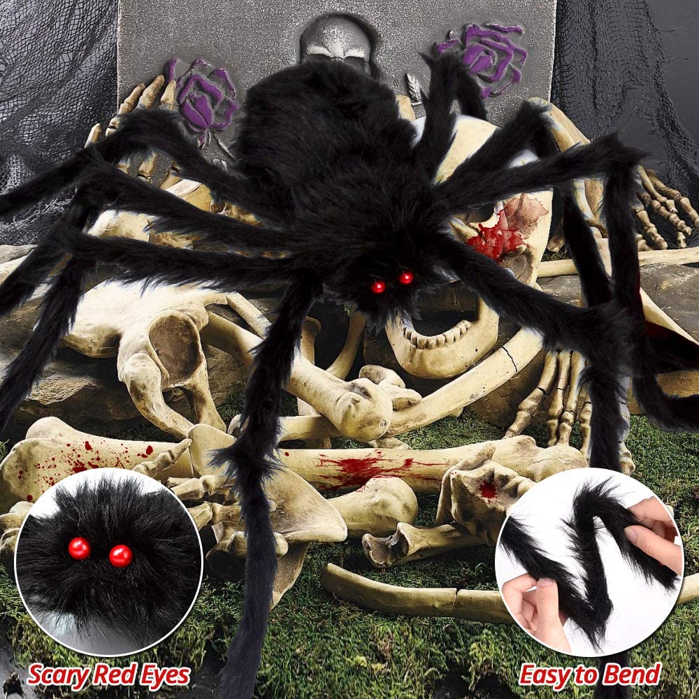 Ayieyill 200" Giant Spider Web with 49" Furry Spider photo 6