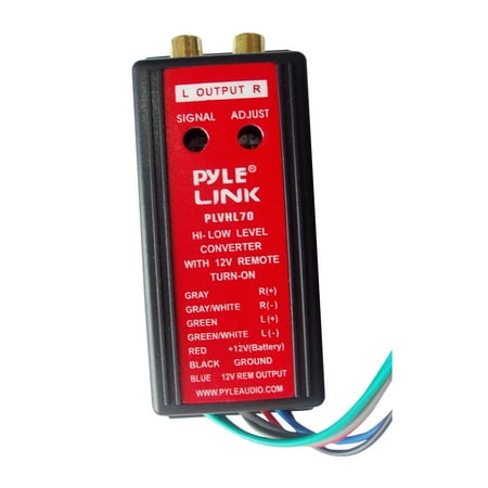 PYLE PLVHL70 - 2-Channel High-Level To Low-Level Converter with 12V Remote Turn-On