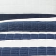 thumbnail image 3 of Lush Decor New Berlin Stripe Quilt Navy/White 3Pc Set King, 3 of 5