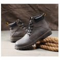 thumbnail image 3 of Botas de hombre, zapatos de invierno de cuero con cordones para el trabajo, viajes, negocios y calzado informal., 3 of 5