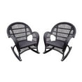 thumbnail image 1 of Jeco Wicker Rocker Chair in Espresso (Set of 2), 1 of 2