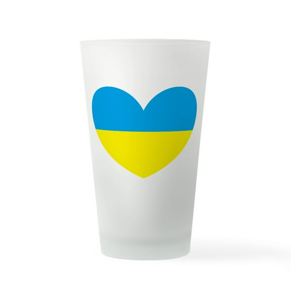 CafePress - I Stand With Ukraine Heart - Pint Glass, Drinking Glass, 16 oz. CafePress