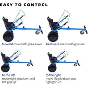 HoverTech 1 Go Cart Adjustable Seat Attachment for 6.5 Hover-Board Buggy - Blue