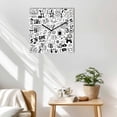 thumbnail image 3 of Video Game Wooden Wall Clock Silent Non Ticking, Black White Game Controller Monochrome Square Wall Clocks Battery Operated, Decor Clock for Home Office, Living Room, Kitchen, 12 Inch, 3 of 9