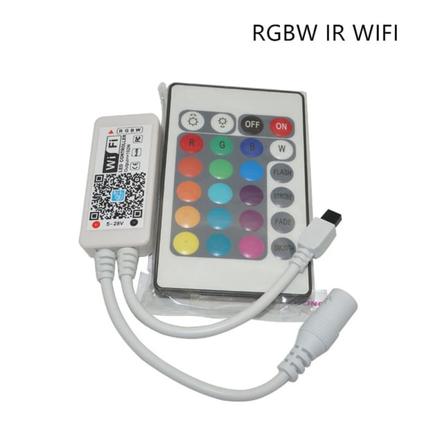 Inicio DC5V 12V 24V Bluetooth Wireless WiFi Controller RGB / RGBW IR RF LED Controller, 24Key IR RGBW wifi Scienceny EL3132-04B