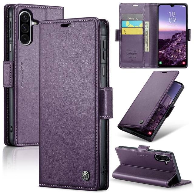 CaseMe Funda de Cuero para Samsung Galaxy A26 5G con Bloqueo RFID, para Samsung Galaxy A26 5G Funda para Mujer Hombre Tarjetero Cierre Magnético Funda Tipo Folio para Samsung Galaxy A26 5G