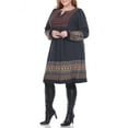 thumbnail image 2 of White Mark Women's Plus Size Amelia Embroidered Sweater Dress, 2 of 4