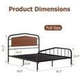 thumbnail image 6 of Shininglove Full Size Bed Frame with Wooden Headboard,Walnut Metal Platform Bed, No Box Spring Needed, 6 of 6