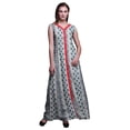 thumbnail image 1 of Bimba Robe Longue Décontractée d'Été Sans Manches à Fente avant Imprimée pour Femmes Shibori - Grande, 1 of 1