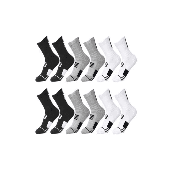 Calceta Deportiva Hombre 100% Algodón 12 Pares, Color Mezclado
