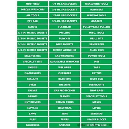 

Toolbox Organizational Magnetic Labels Ultimate Set By (Green 0.75 H X 4.5 W)