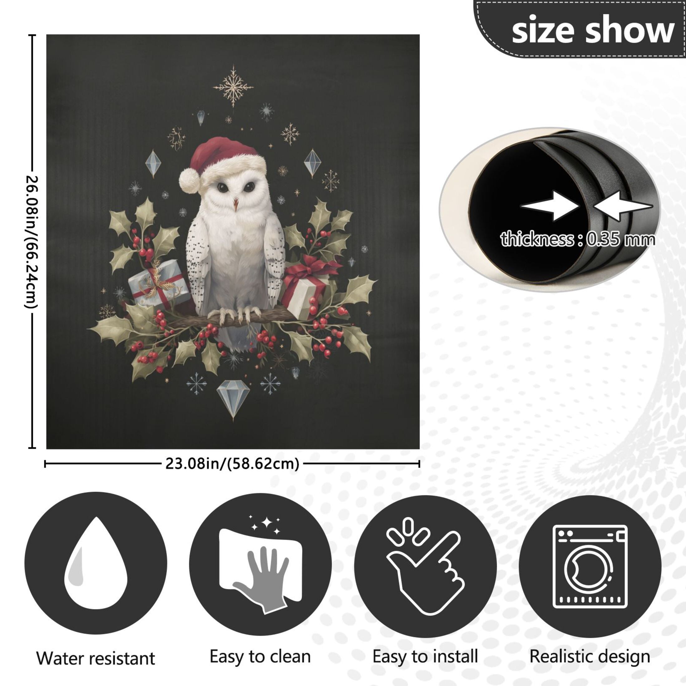 Dishwasher Sticker Magnetic Dishwasher Sticker Magnetic Decorative Sticker Refrigerator Sticker Dishwasher Decorative Stickers Magical Christmas Black Owl