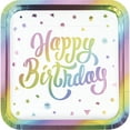 thumbnail image 5 of Pastel Rainbow Happy Birthday Plates 8 Count 9" by Way to Celebrate, 5 of 6