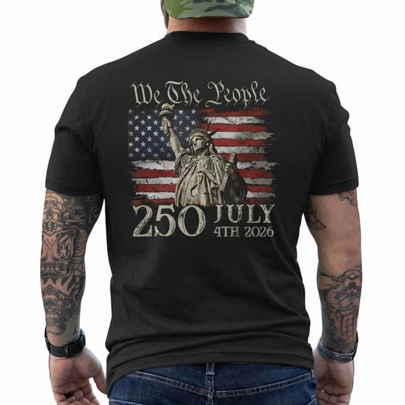 250 Years American 250Th Anniversary Us Usa Flag 4Th Of July Men's T-shirt Back Print