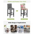 thumbnail image 3 of Summer Flamingo Bar Stool Covers Set of 4, Tropical Plants Botanical Floral Rustic Stretch Washable Bar Chair Covers with Backs, Removable Pub Counter Height Chair Cover for Kitchen Dining Room Cafe, 3 of 7