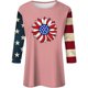 thumbnail image 4 of Camisetas de Manga Corta para las Mujeres Día de la Independencia Patriótica Impresa 3/4 Manga Cuello Redondo, Camiseta Casual para Diarios Y Festivales, 4 of 5