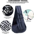 thumbnail image 4 of Dog Carrier Sling - Reversible Puppy Carrier Purse with Storage Pocket, Hand-Free Dog Sling Carrier for Carry Small Dogs and Cats, Travel Safety Harness, Dog and Cat Harness (Dark Blue), 4 of 14