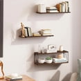 thumbnail image 5 of TEAFIRST Floating Shelves, 4 Tiers 15.8in Rustic Wood Wall Decor for Bathroom, Living Room, Brown, 5 of 7