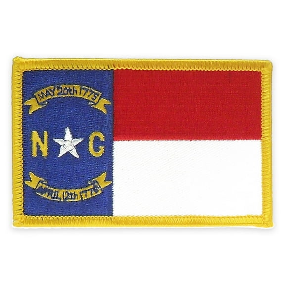 PinMart Embroidered US State Flag Patch - North Carolina