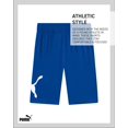 thumbnail image 5 of PUMA Pantalones cortos activos para niño - Pantalones cortos de baloncesto deportivos de secado rápido transpirables con interlock para niños (tallas: 4-20) Talla 18-20 Azul real, 5 of 5