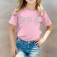 thumbnail image 2 of Chemise à Manches Longues pour Filles avec Arc-en-Ciel Chemise Décontractée Imprimée Col Rond Manches Courtes T-Shirt Chemise Décontractée, 2 of 5