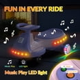 thumbnail image 3 of 5TH WHEEL 12V 4.5Ah KW01 Electric Wiggle Car for Kids, 3-4.5 Mph Swing Car with Music Speaker, Wheels with Lights,Riding Toy for Ages 3–8, Pink and purple, 3 of 11