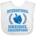 thumbnail image 3 of Inktastic Dreidel Champion Hanukkah with Blue Laurels Boys or Girls Baby Bib, 3 of 4