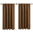 thumbnail image 6 of Bxaolu Blackout Curtains for Bedroom 63 Inch Length 2 Panels Set, Solid Thermal Insulated Energy Saving Rod Pocket Window Treatment Curtains Blackout Drapes, W38 x L63 Inch, Brown, 6 of 7
