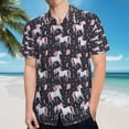 thumbnail image 5 of High Quality Hawaiian Shirts for Men Short Sleeve Aloha Beach Shirt Floral Summer Casual Button Down Shirts Blouses TN2G3Z, 5 of 7